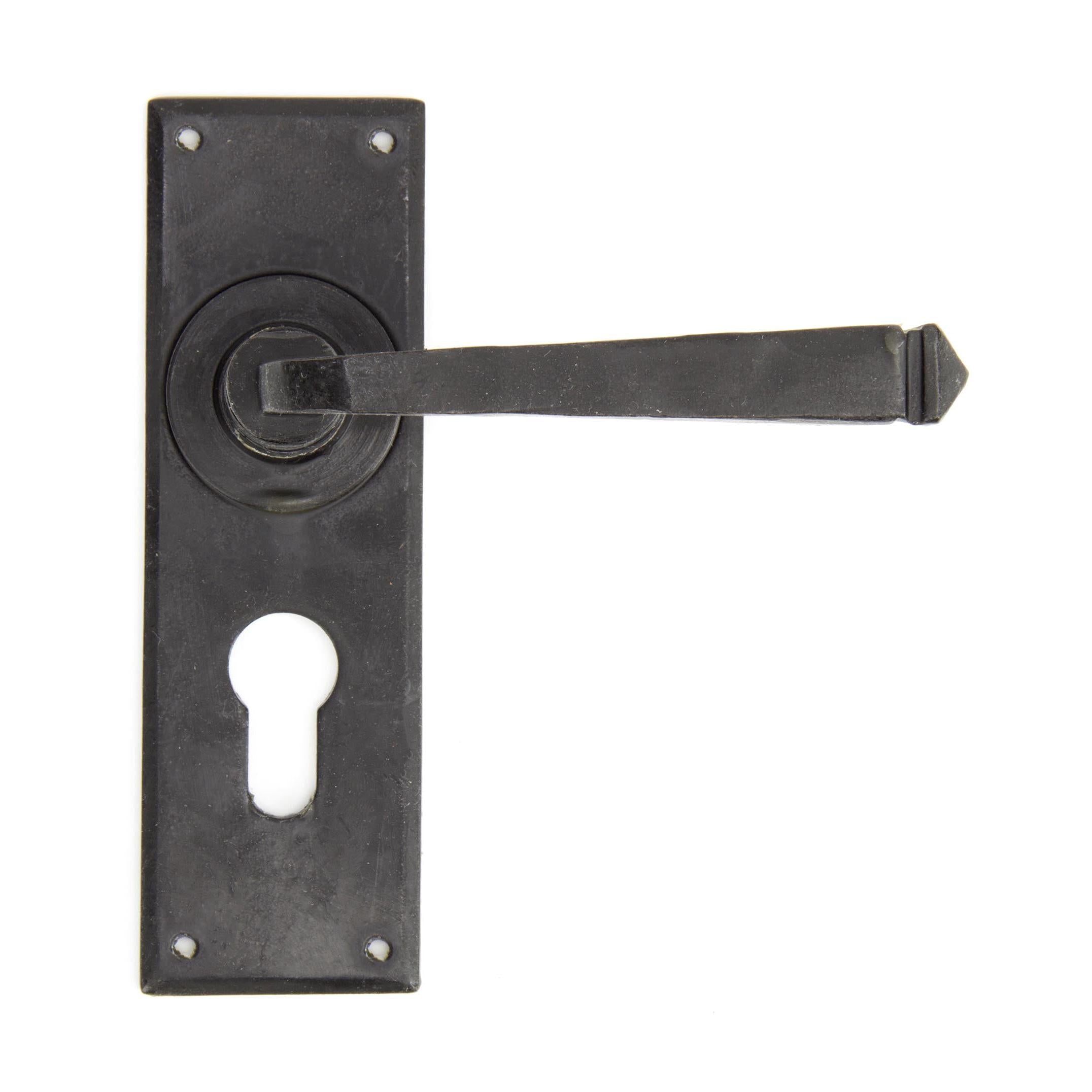 External Beeswax Avon Lever Euro Lock Set | From The Anvil - Lever Euro - From The Anvil - Yester Home
