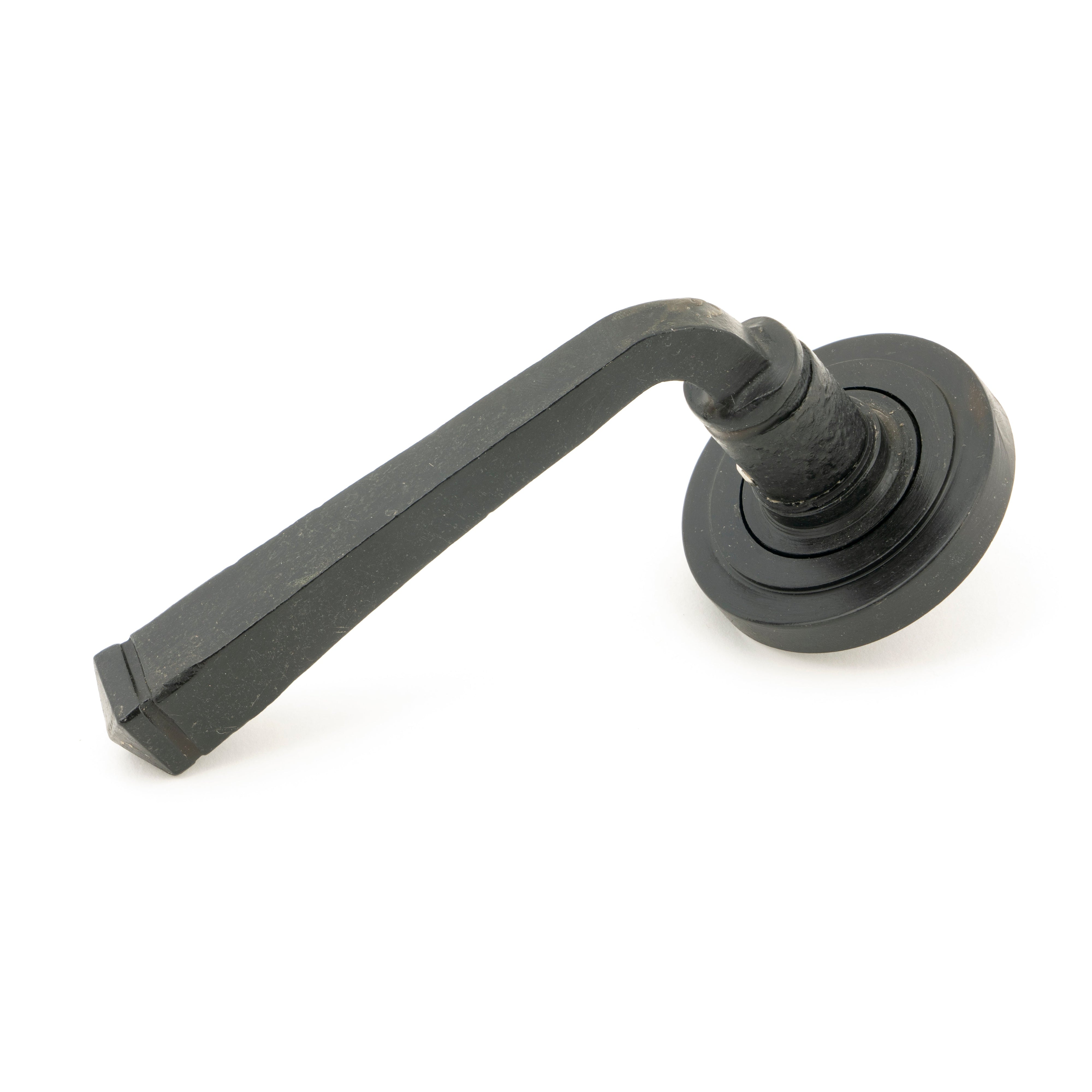 External Beeswax Avon Round Lever on Rose Set (Art Deco) - Unsprung | From The Anvil-Concealed-Yester Home