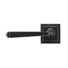External Beeswax Avon Round Lever on Rose Set (Square) - Unsprung | From The Anvil-Concealed-Yester Home