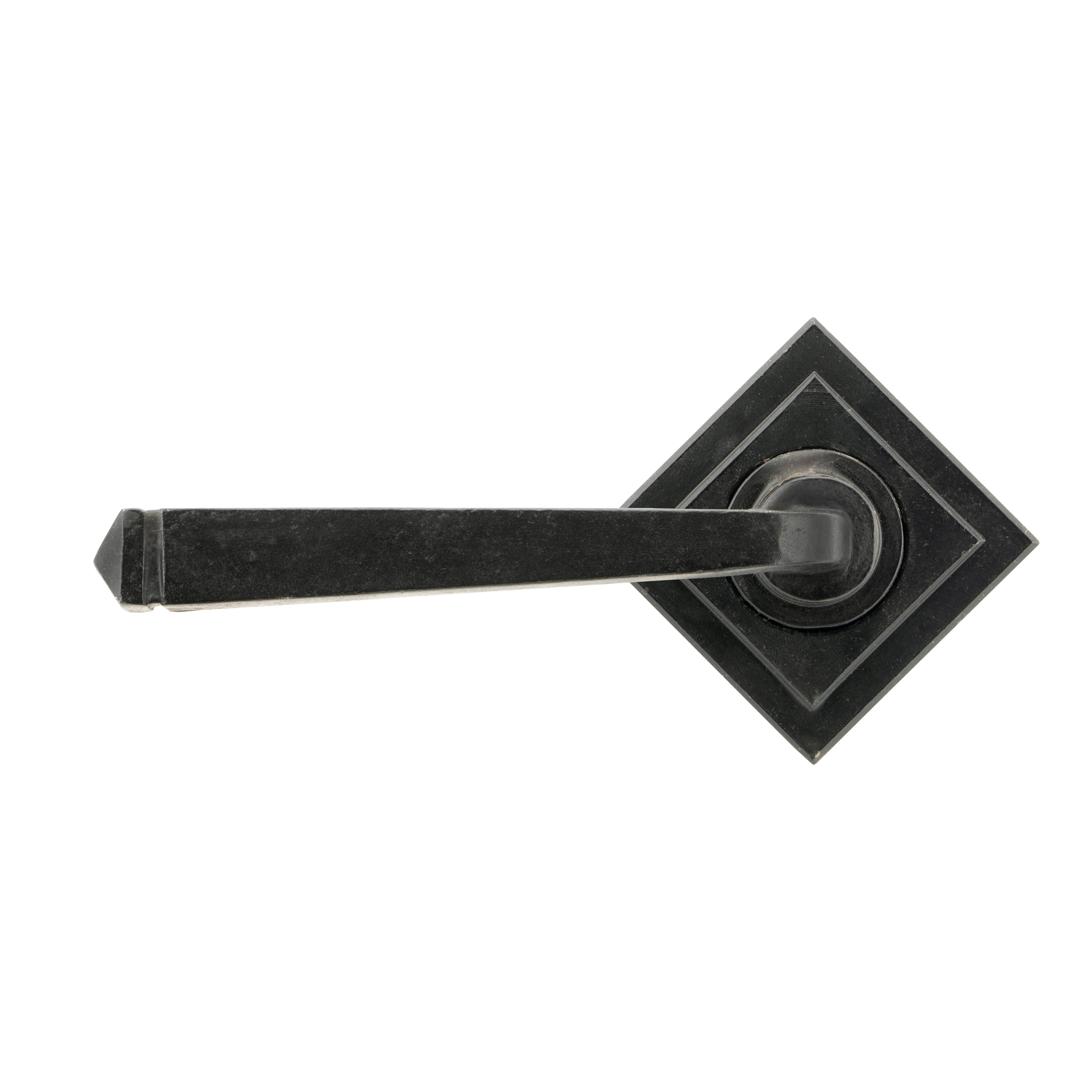 External Beeswax Avon Round Lever on Rose Set (Square) - Unsprung | From The Anvil-Concealed-Yester Home