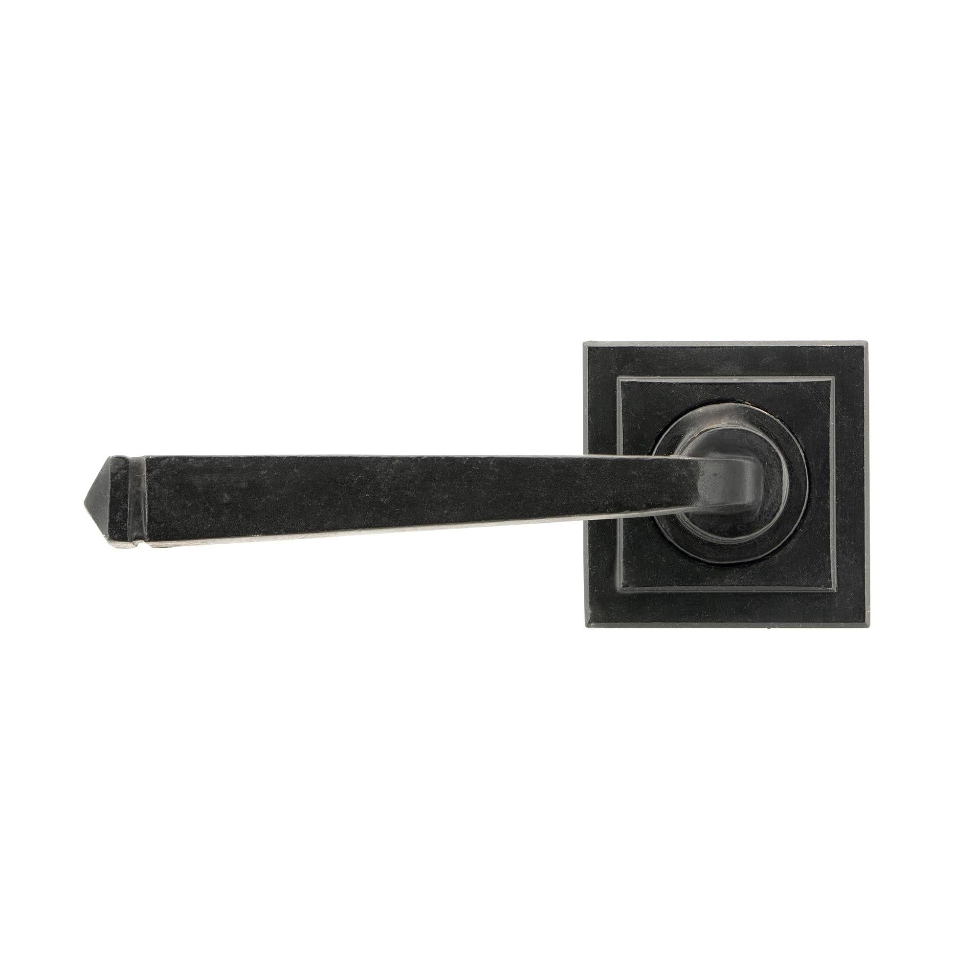 External Beeswax Avon Round Lever on Rose Set (Square) - Unsprung | From The Anvil - Concealed - From The Anvil - Yester Home