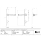 External Beeswax Avon Slimline Lever Espag. Lock Set | From The Anvil - Espagnolette - From The Anvil - Yester Home