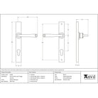 External Beeswax Avon Slimline Lever Espag. Lock Set | From The Anvil-Espagnolette-Yester Home