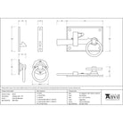 External Beeswax Cottage Latch - RH | From The Anvil-Latches-Yester Home