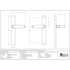 External Beeswax Cottage Slimline Lever Espag. Latch Set | From The Anvil - Espagnolette - From The Anvil - Yester Home