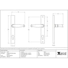 External Beeswax Cottage Slimline Lever Espag. Lock Set | From The Anvil - Espagnolette - From The Anvil - Yester Home