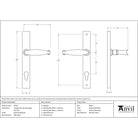 External Beeswax Cottage Slimline Lever Espag. Lock Set | From The Anvil-Espagnolette-Yester Home