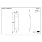 External Beeswax Gothic Screw on Staple | From The Anvil-Staple Pins & Plates-Yester Home