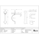 External Beeswax Gothic Thumblatch | From The Anvil - Thumblatches - From The Anvil - Yester Home