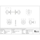 External Beeswax Large Octagonal Mortice/Rim Knob Set | From The Anvil-Mortice Knobs-Yester Home