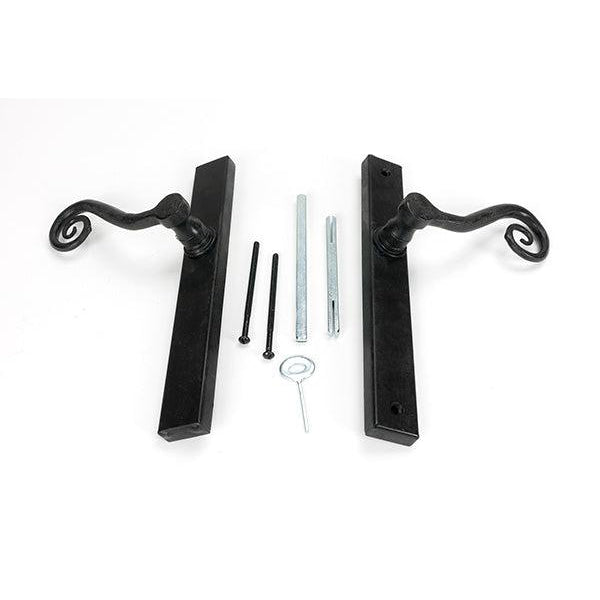External Beeswax Monkeytail Slimline Lever Espag. Latch Set -LH | From The Anvil-Espagnolette-Yester Home