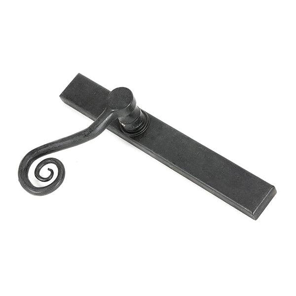 External Beeswax Monkeytail Slimline Lever Espag. Latch Set -LH | From The Anvil-Espagnolette-Yester Home