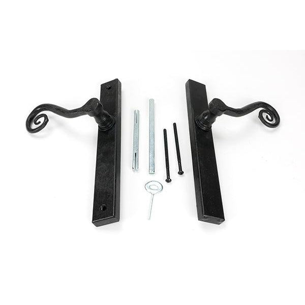 External Beeswax Monkeytail Slimline Lever Espag. Latch Set -RH | From The Anvil-Espagnolette-Yester Home