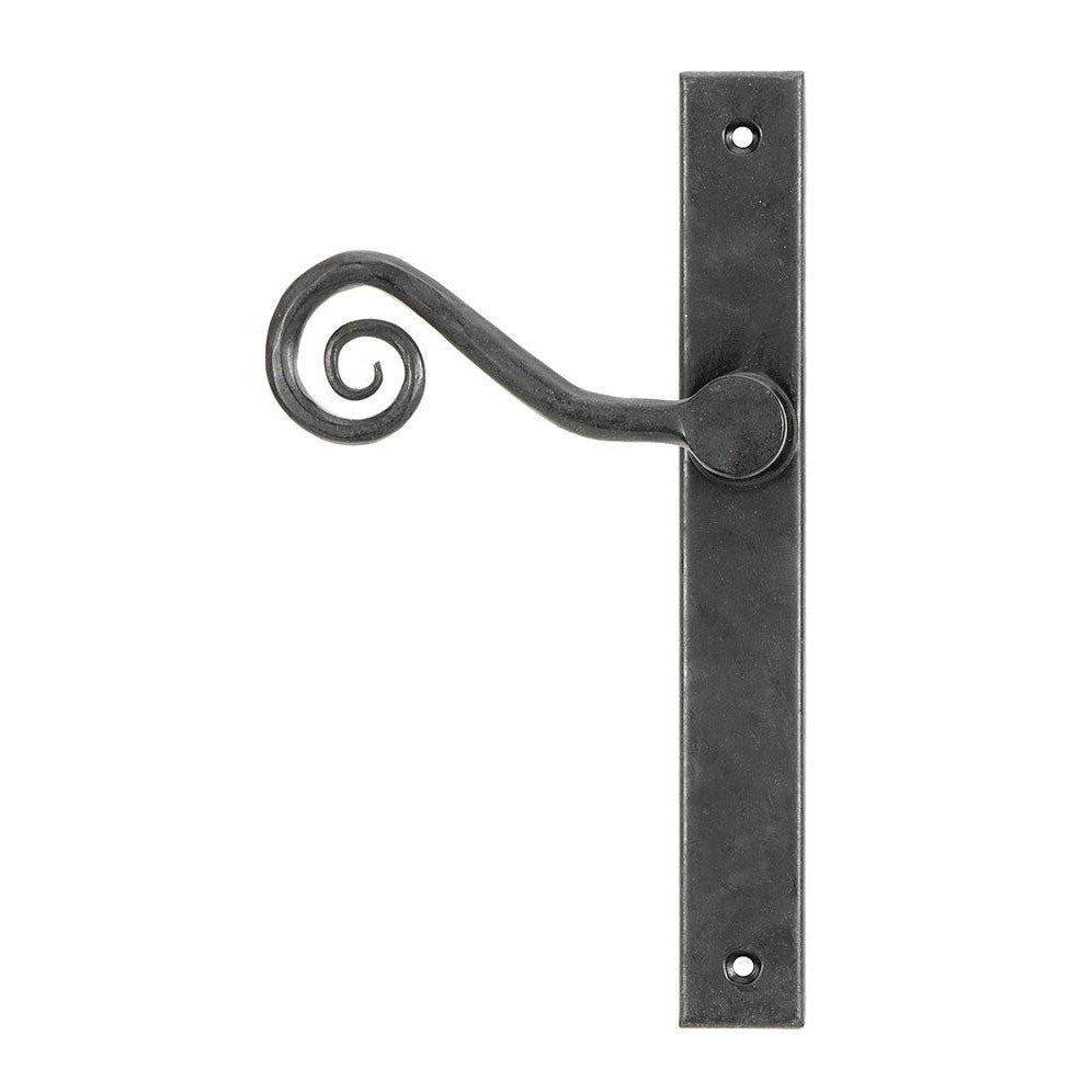 External Beeswax Monkeytail Slimline Lever Espag. Latch Set -RH | From The Anvil-Espagnolette-Yester Home