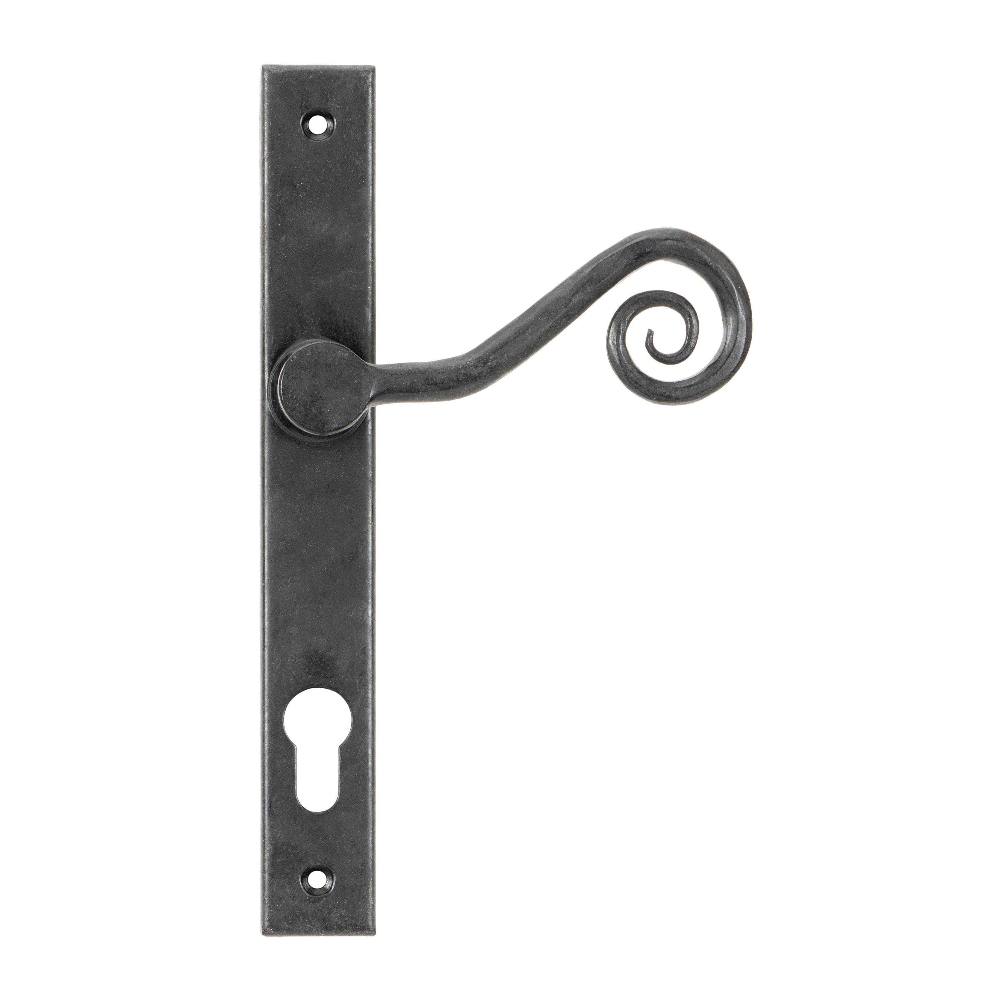 External Beeswax Monkeytail Slimline Lever Espag. Lock Set - LH | From The Anvil - Espagnolette - From The Anvil - Yester Home