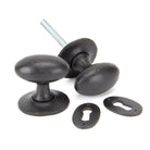 External Beeswax Oval Mortice/Rim Knob Set | From The Anvil - Mortice Knobs - From The Anvil - Yester Home