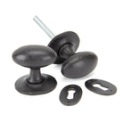 External Beeswax Oval Mortice/Rim Knob Set | From The Anvil-Mortice Knobs-Yester Home