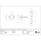 External Beeswax Oval Rack Bolt | From The Anvil-Bolts-Yester Home
