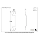 External Beeswax Penny End Screw on Staple | From The Anvil-Staple Pins & Plates-Yester Home