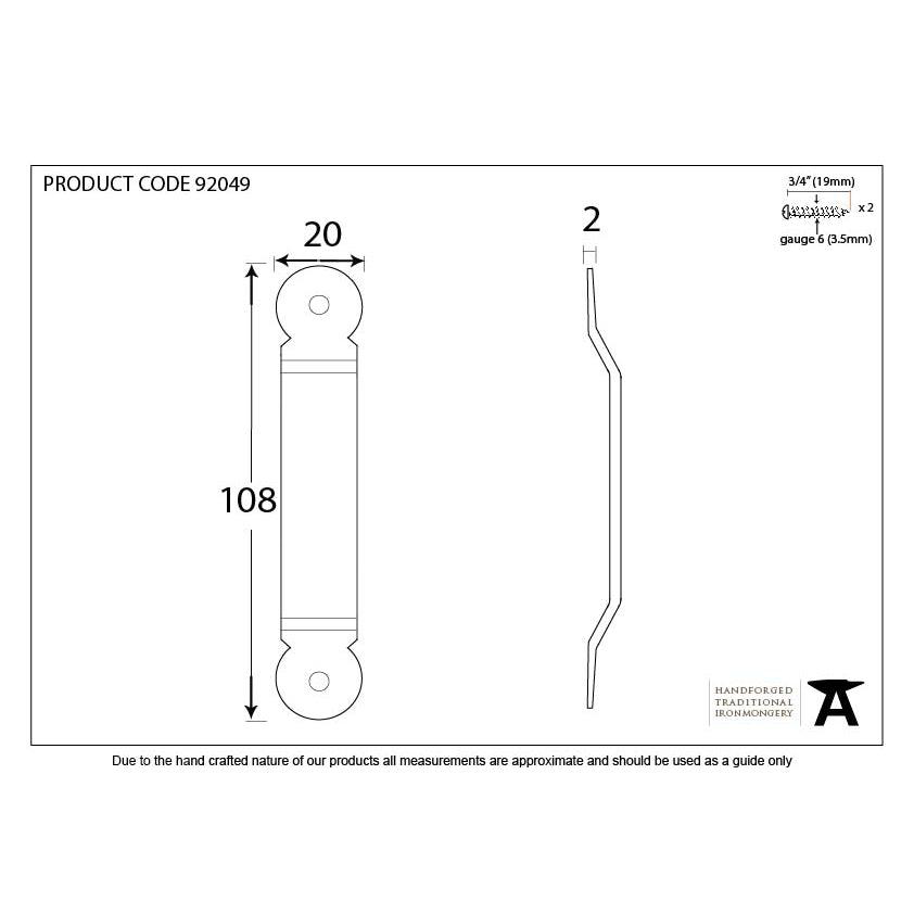 External Beeswax Penny End Screw on Staple | From The Anvil-Staple Pins & Plates-Yester Home