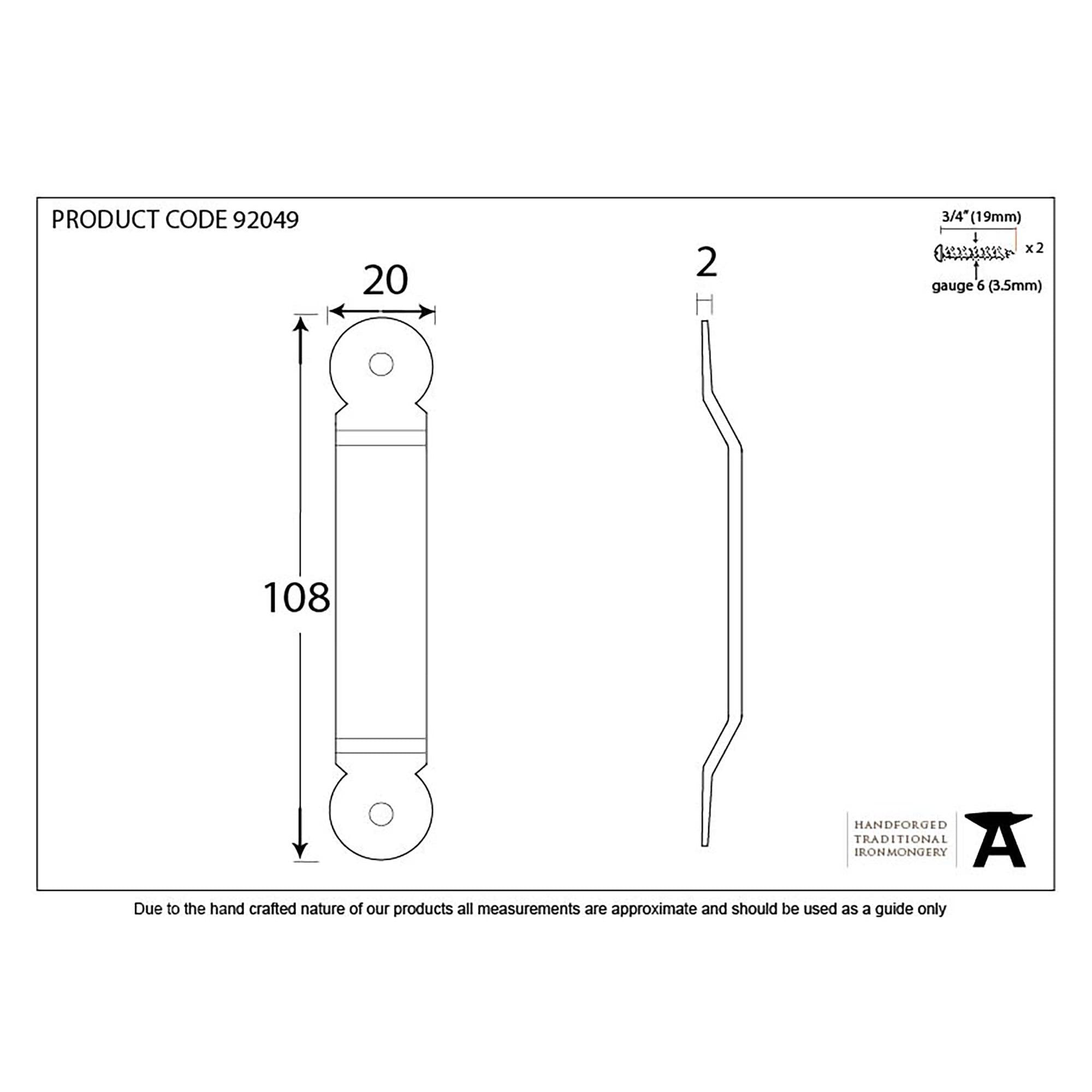 External Beeswax Penny End Screw on Staple | From The Anvil - Staple Pins & Plates - From The Anvil - Yester Home