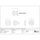External Beeswax Regency Centre Door Knob | From The Anvil - Centre Door Knobs - From The Anvil - Yester Home