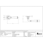 External Beeswax Regency Lever on Rose Set (Plain) | From The Anvil-Concealed-Yester Home
