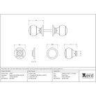 External Beeswax Regency Mortice/Rim Knob Set | From The Anvil - Mortice Knobs - From The Anvil - Yester Home