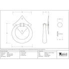 External Beeswax Ring Door Knocker | From The Anvil-Surface Fixed Door Knockers-Yester Home