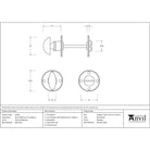External Beeswax Round Bathroom Thumbturn | From The Anvil-Thumbturns-Yester Home