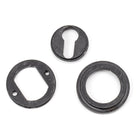 External Beeswax Round Euro Escutcheon (Art Deco) | From The Anvil - Euro Escutcheons - From The Anvil - Yester Home