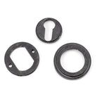 External Beeswax Round Euro Escutcheon (Art Deco) | From The Anvil-Euro Escutcheons-Yester Home