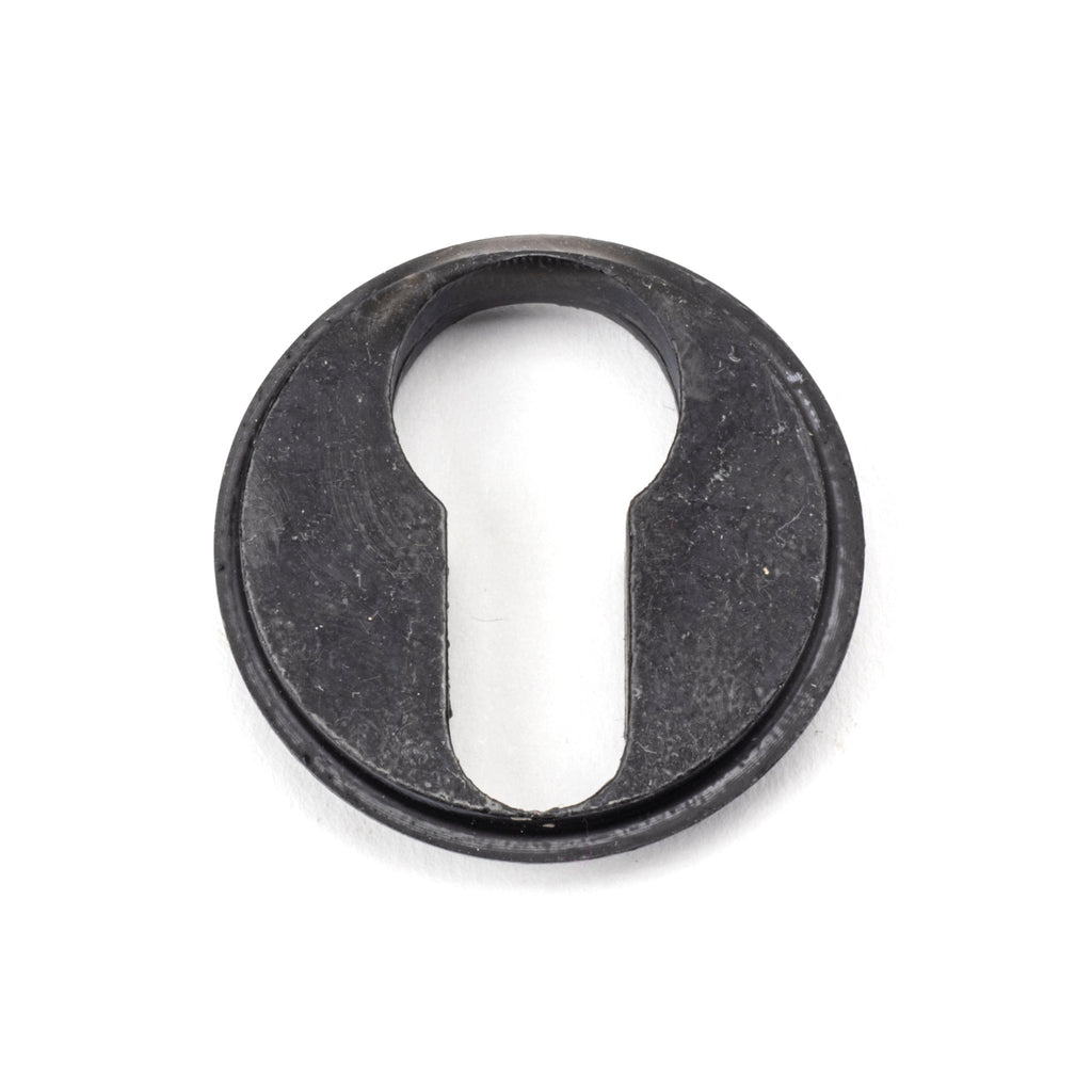 External Beeswax Round Euro Escutcheon (Art Deco) | From The Anvil-Euro Escutcheons-Yester Home