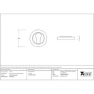 External Beeswax Round Euro Escutcheon (Plain) | From The Anvil-Euro Escutcheons-Yester Home