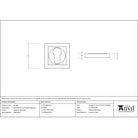 External Beeswax Round Euro Escutcheon (Square) | From The Anvil - Euro Escutcheons - From The Anvil - Yester Home