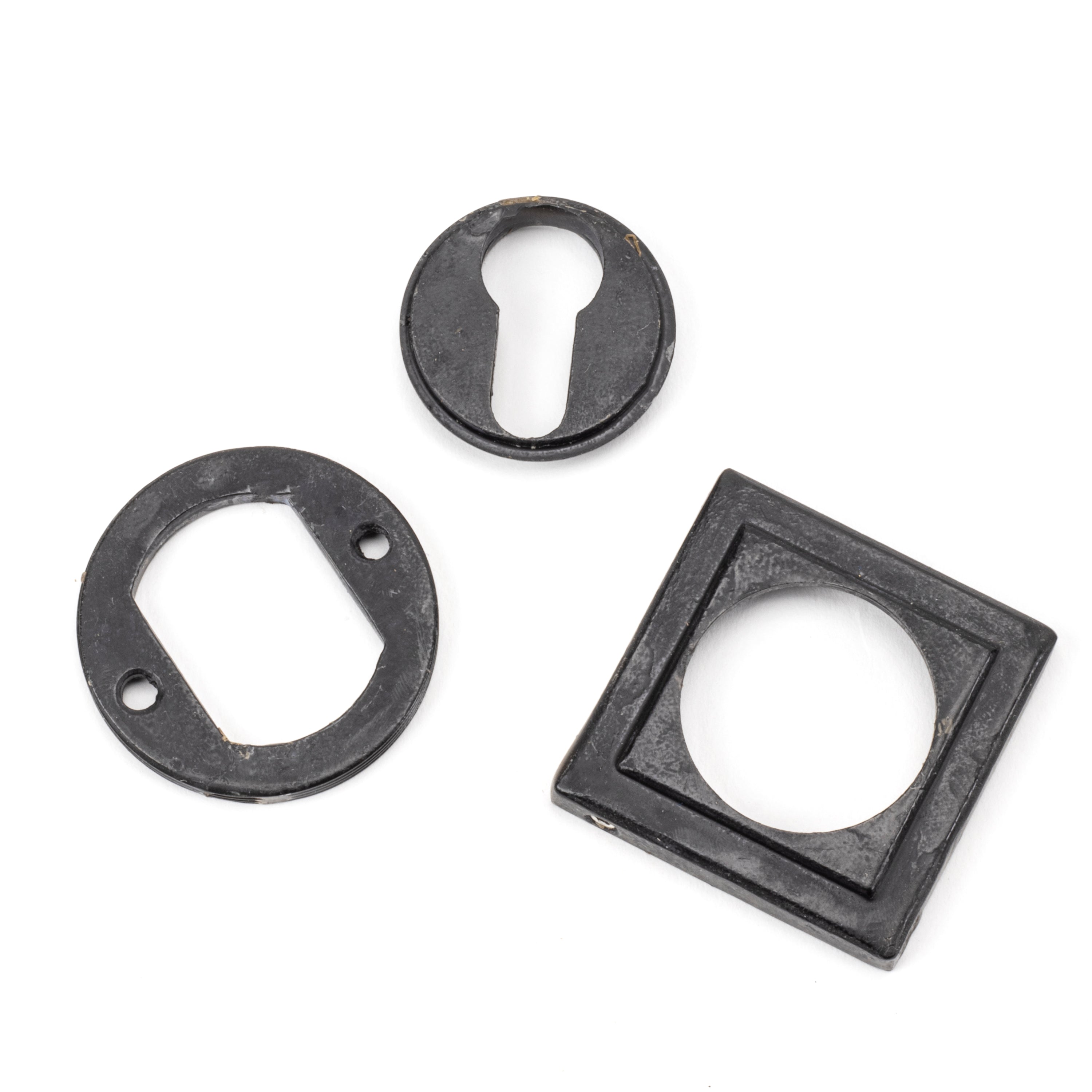External Beeswax Round Euro Escutcheon (Square) | From The Anvil-Euro Escutcheons-Yester Home