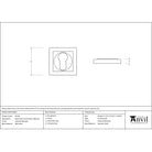 External Beeswax Round Euro Escutcheon (Square) | From The Anvil-Euro Escutcheons-Yester Home