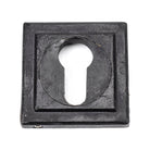 External Beeswax Round Euro Escutcheon (Square) | From The Anvil-Euro Escutcheons-Yester Home