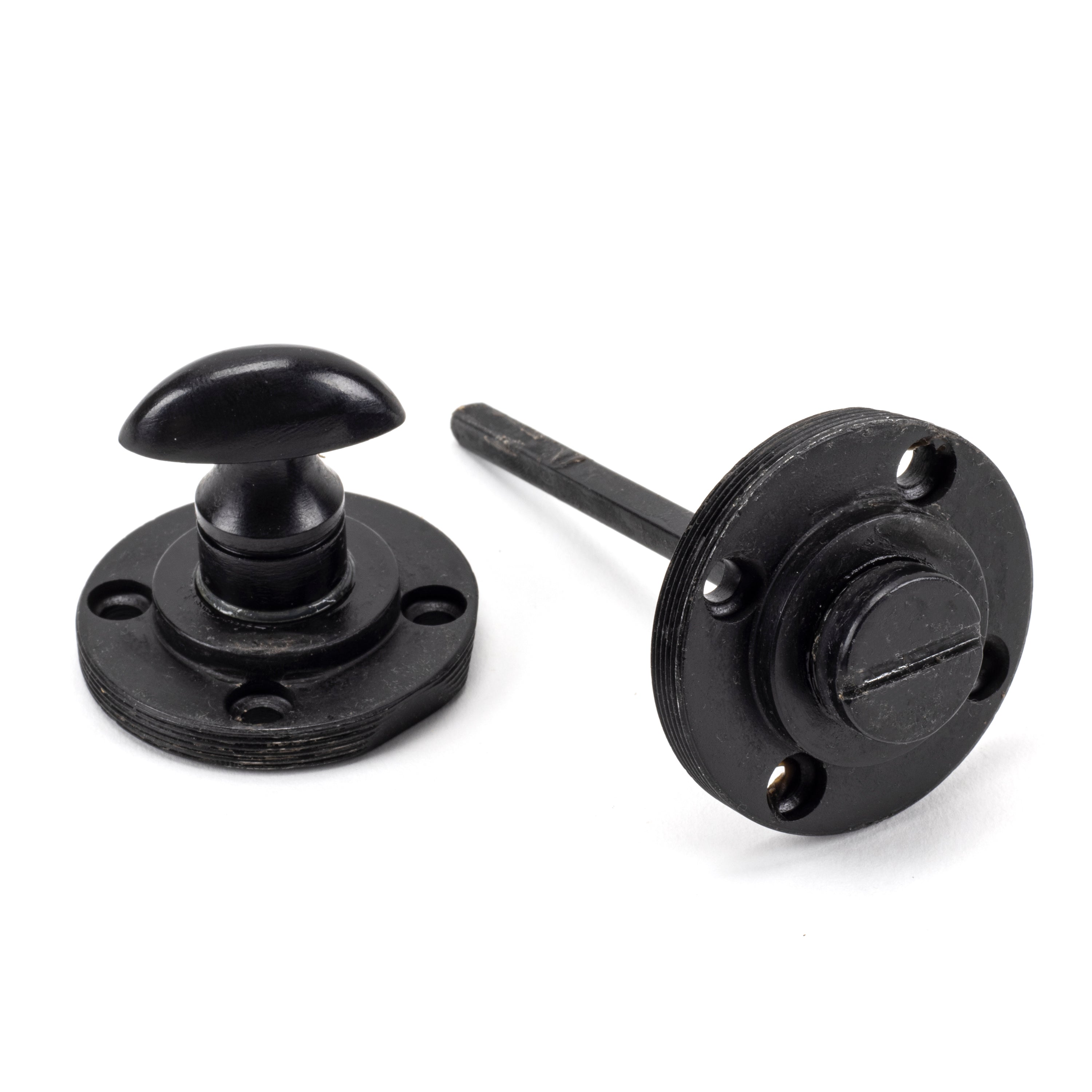 External Beeswax Round Thumbturn Set (Art Deco) | From The Anvil-Thumbturns-Yester Home