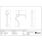 External Beeswax Tuscan Thumblatch | From The Anvil - Thumblatches - From The Anvil - Yester Home
