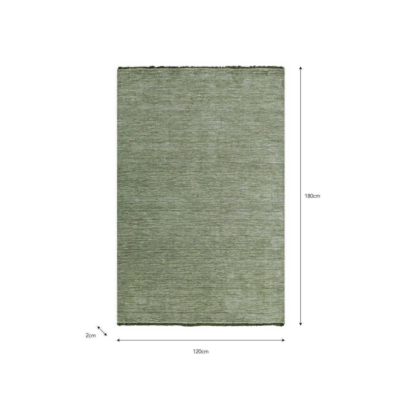 Falfield Rug | 120x180cm | Moss Green | Wool - Rugs & Runners - Garden Trading - Yester Home