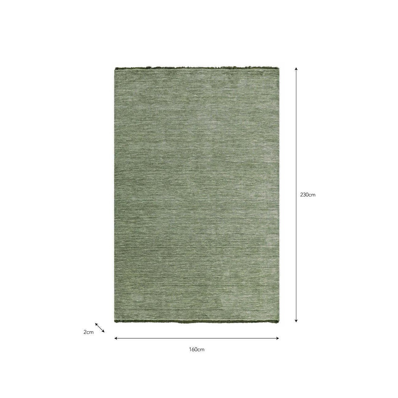 Falfield Rug | 160x230cm | Moss Green | Wool - Rugs & Runners - Garden Trading - Yester Home