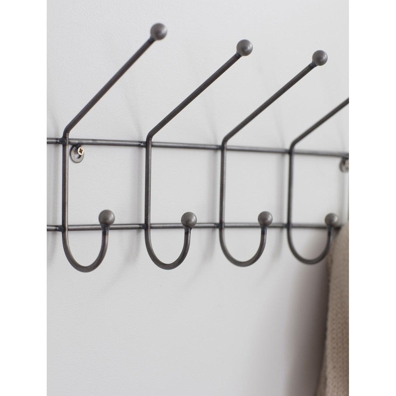 Farringdon Hook Rail | Dark Grey - Coat Stands & Hooks - Garden Trading - Yester Home