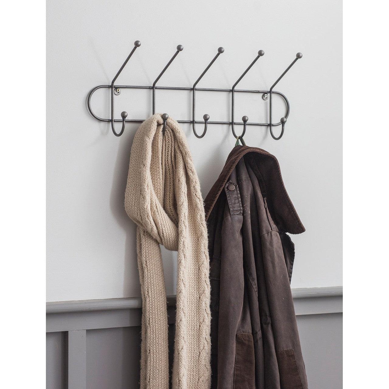 Farringdon Hook Rail | Dark Grey - Coat Stands & Hooks - Garden Trading - Yester Home