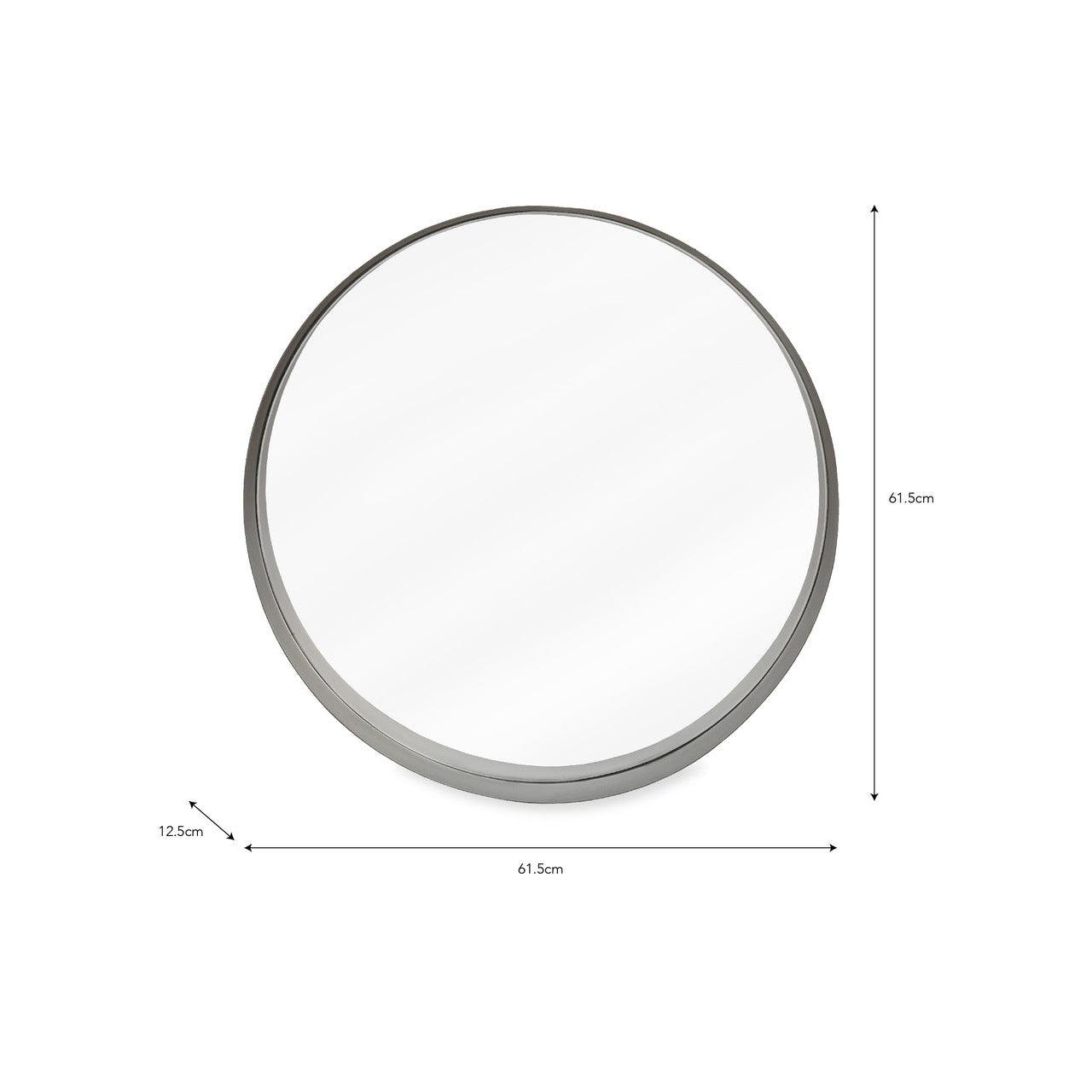 Farringdon Mirror, Round - Steel-Mirrors-Yester Home