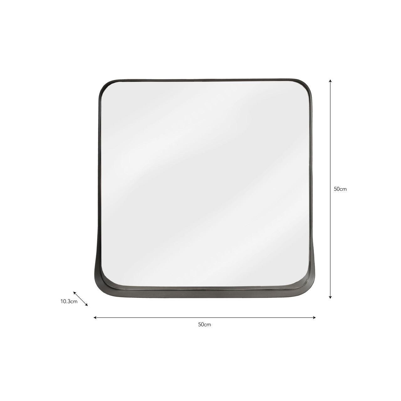 Farringdon Mirror, Square - Steel-Mirrors-Yester Home