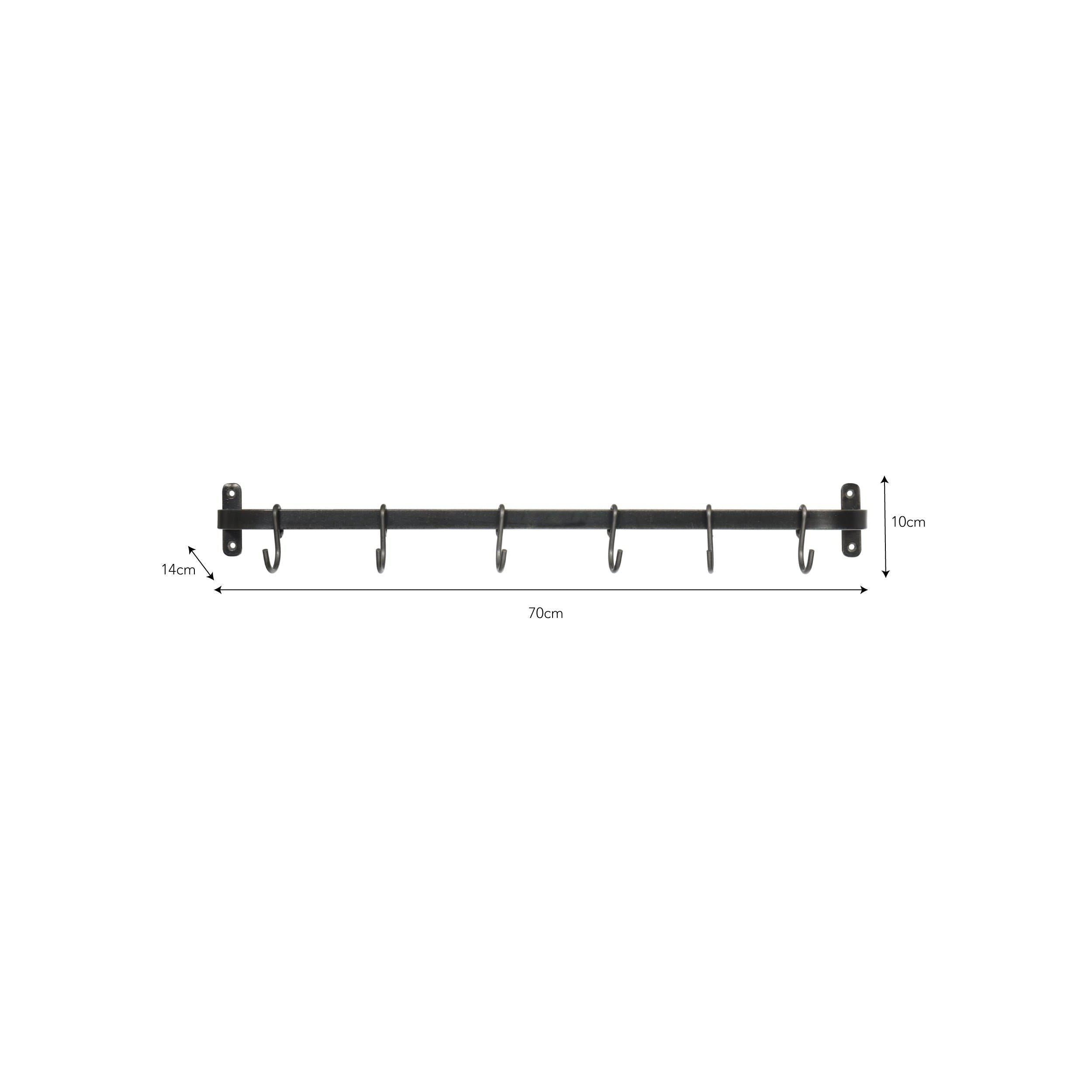 Farringdon Steel Hook Rail-Hook Rails-Yester Home