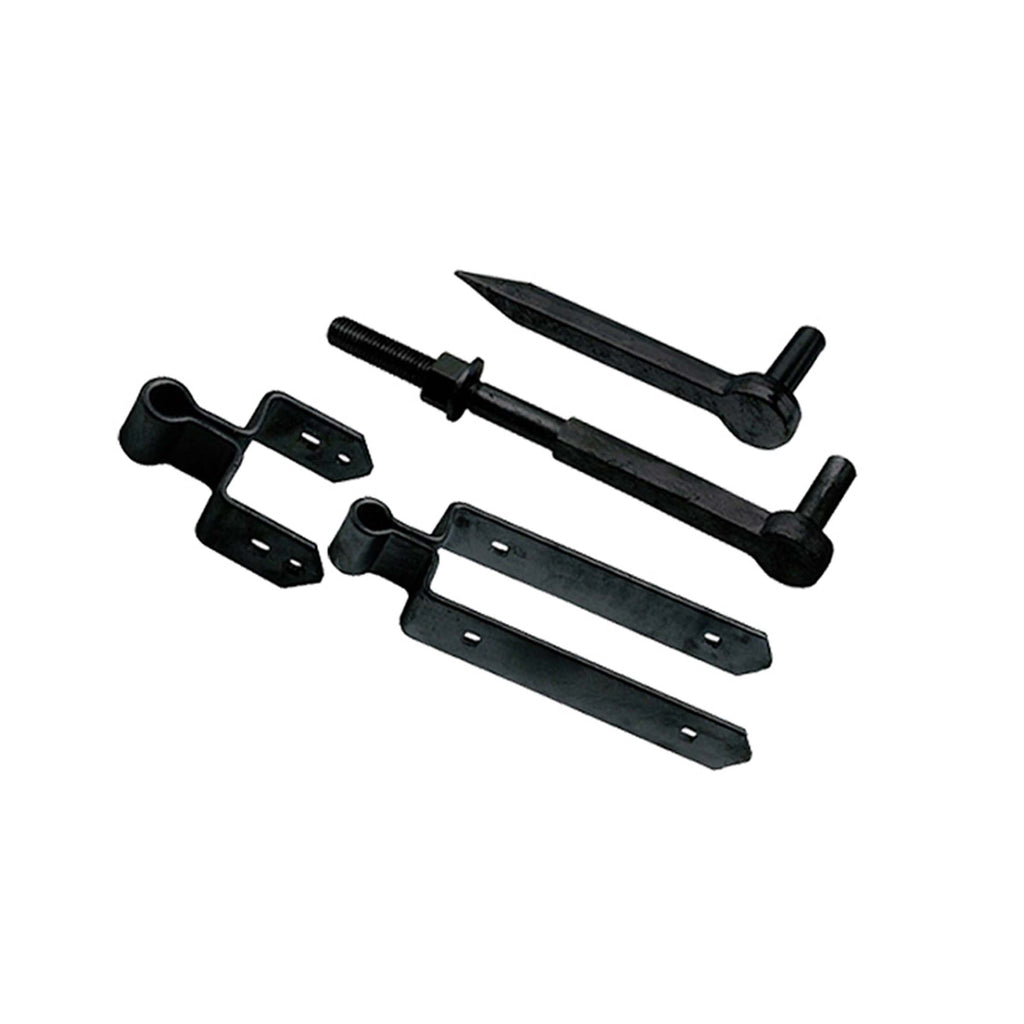 Field Gate Kit - Adjustable 12" - 300mm Black-Hook And Band Hinges-Yester Home
