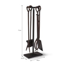 Fireside Set of 4 Tools - Wrought Iron-Fire Companion Set-Yester Home