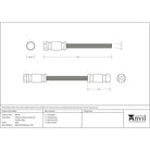 Fixings for back to back pull handles (pair) | From The Anvil-Pull Handles-Yester Home